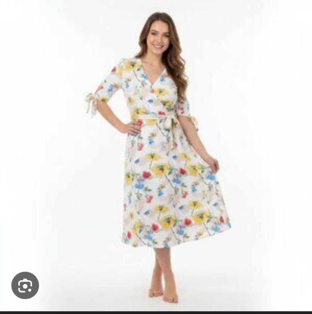 Women's Gibson Latimer Floral Shirtdress Aline Small Flowy Princess Midi